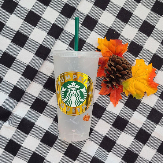 Beige Retro Daisy Starbucks Cup Personalized Starbucks Cold Cup