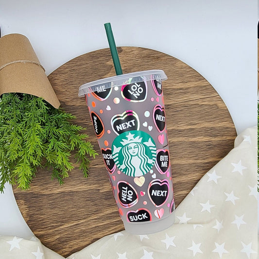 Beige Retro Daisy Starbucks Cup Personalized Starbucks Cold Cup